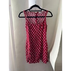 Reformation Noha Mini Dress Red Polka 2
